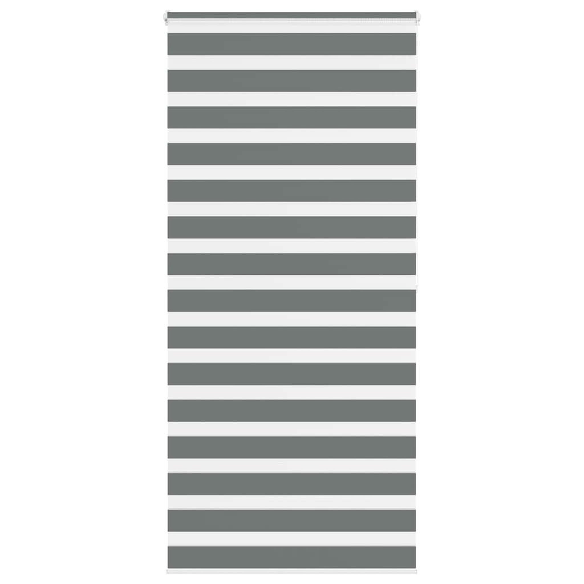 VIDAXL Store zebre gris fonce largeur du tissu 90,9 cm polyester