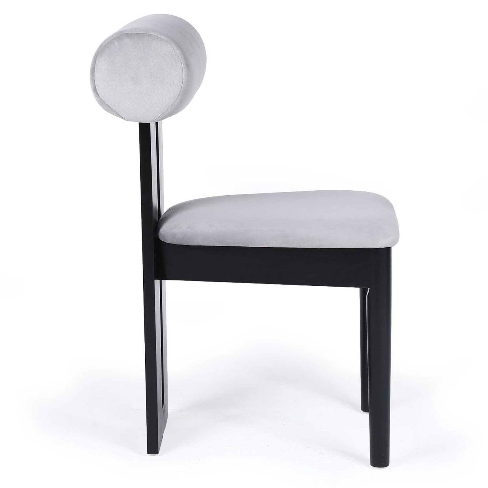 Voir la diapositive 3 : Paris Prix Chaise design en velours  jasper  79cm gris & noir