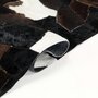 VIDAXL Tapis poil Cuir veritable Patchwork 160x230cm Noir/Blanc/Marron