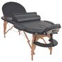 Voir la diapositive 3 : VIDAXL Table de massage pliable 4 cm d'epaisseur et 2 traversins Noir