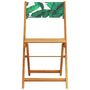 Voir la diapositive 4 : VIDAXL Ensemble de bistro 3 pcs motif de feuilles tissu et bois massif