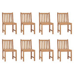 VIDAXL Chaises de jardin lot de 8 Bois de teck solide
