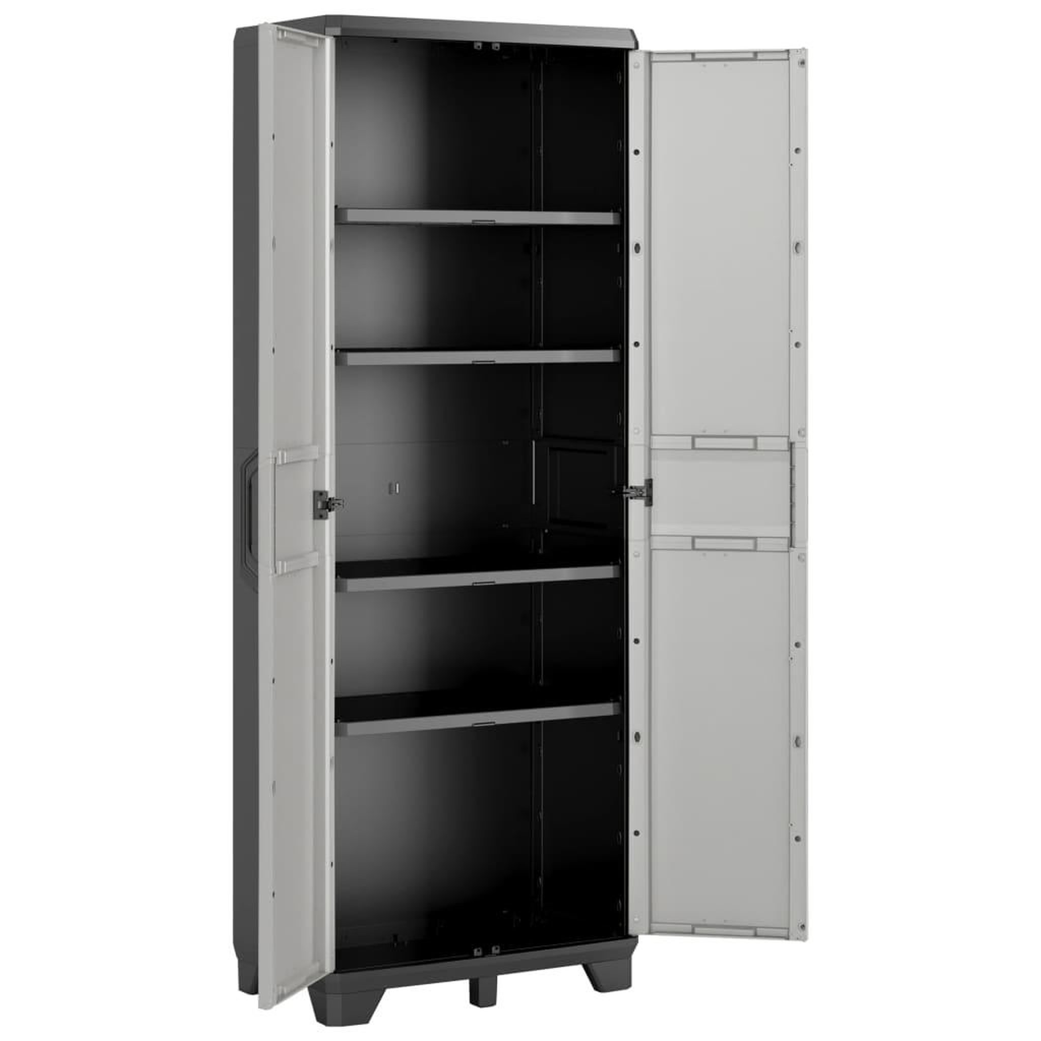 Voir la diapositive 2 : Keter Keter Armoire de rangement avec etageres Gear Noir et gris 182 cm