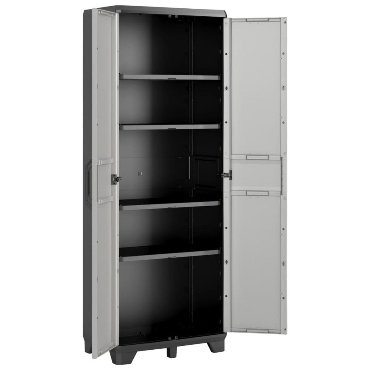Keter Keter Armoire de rangement avec etageres Gear Noir et gris 182 cm