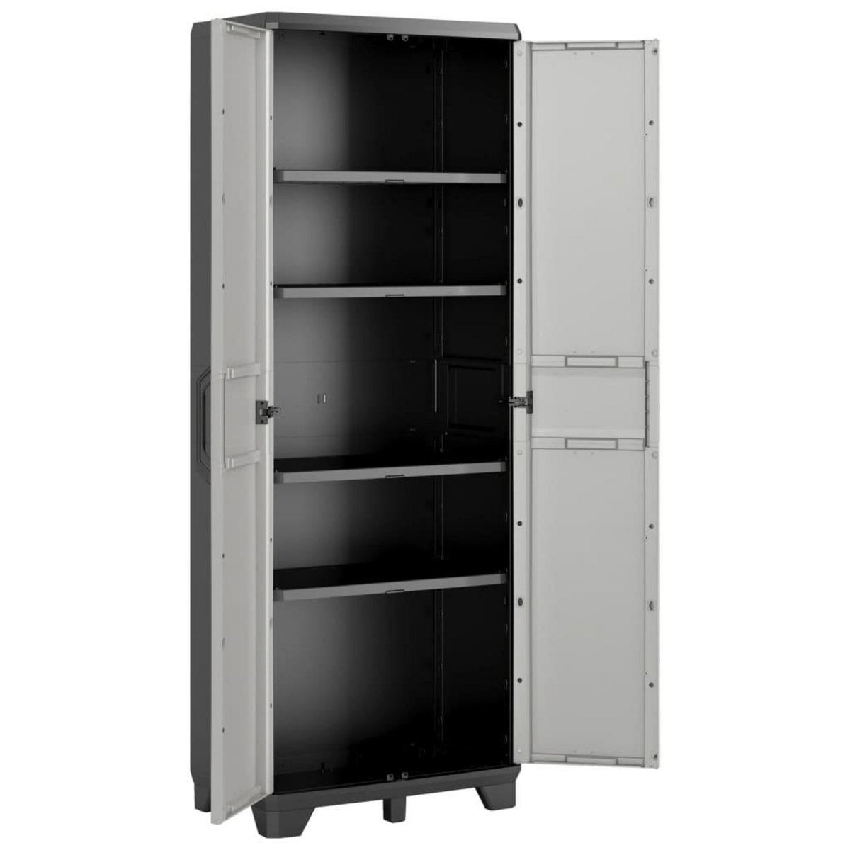 Keter Keter Armoire de rangement avec etageres Gear Noir et gris 182 cm