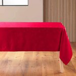 Paris Prix Nappe Jacquard Imprimé  Flocons  140x240cm Rouge