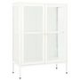 Voir la diapositive 2 : VIDAXL Buffet Blanc 75x35x105 cm Acier et verre