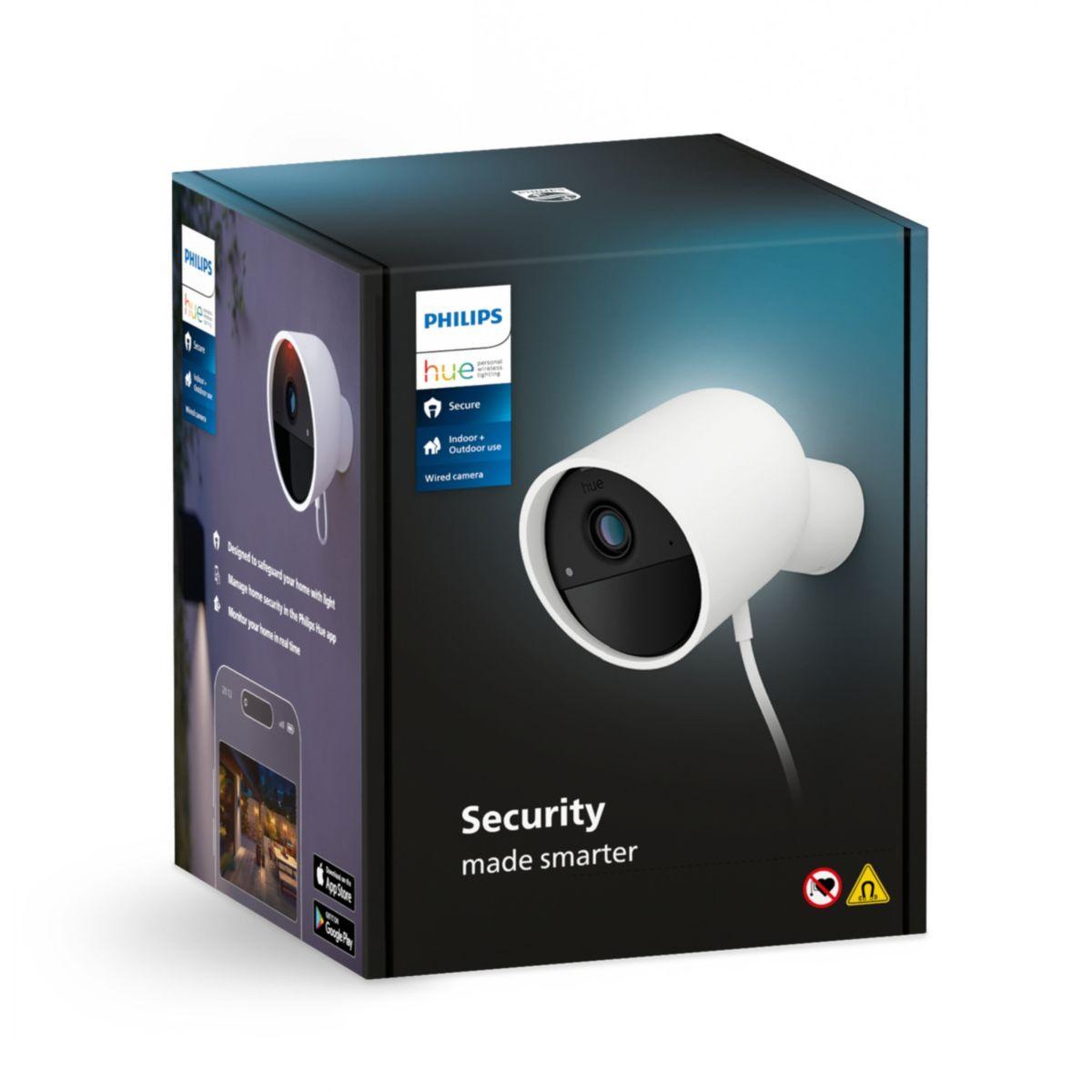 Philips Caméra de surveillance HUE SECURE filaire blanche