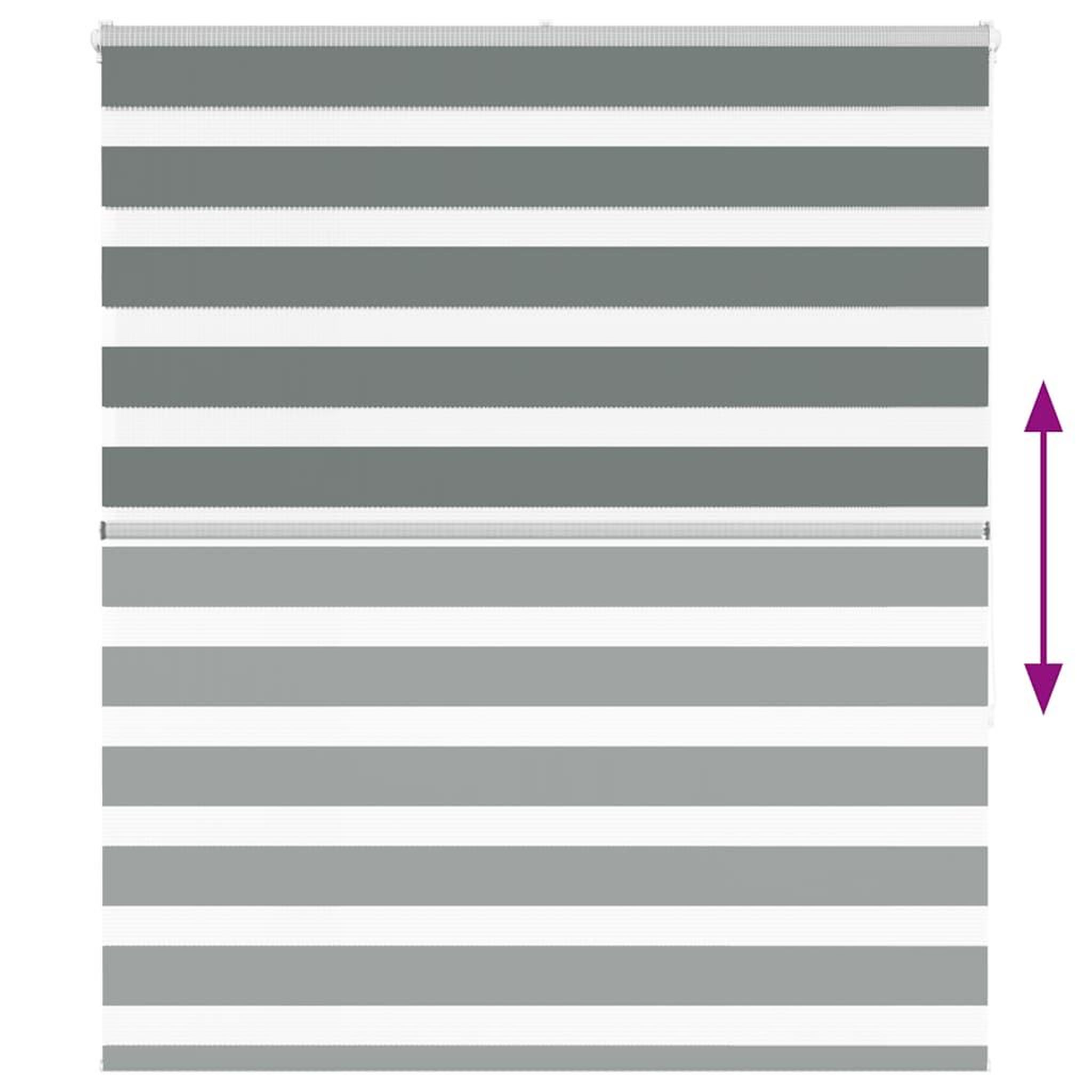 Voir la diapositive 5 : VIDAXL Store zebre gris fonce largeur du tissu 115,9 cm polyester