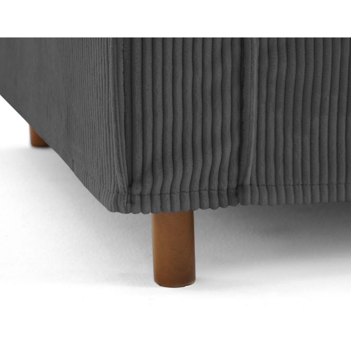 LISA DESIGN Jake - canapé déhoussable d'angle droit 5 places en velours côtelé