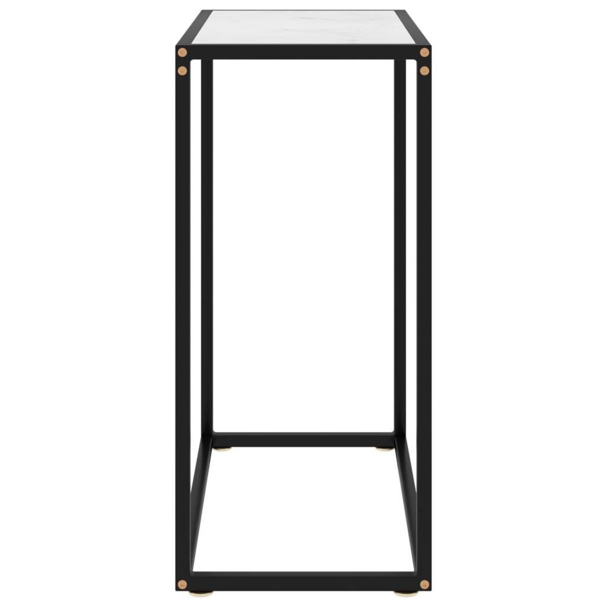 VIDAXL Table console Blanc 60x35x75 cm Verre trempe