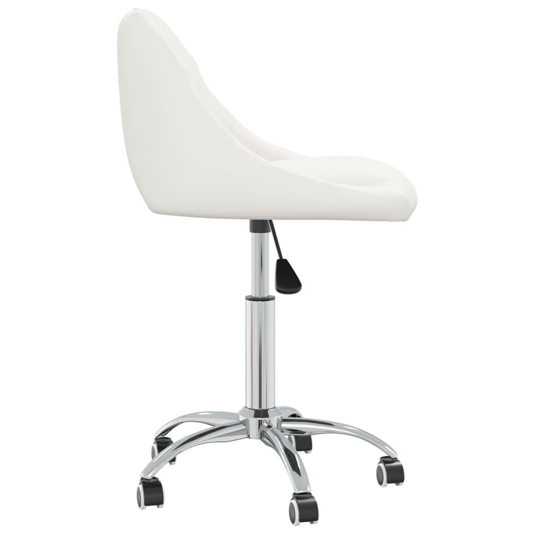 Voir la diapositive 3 : VIDAXL Chaises pivotantes a manger lot de 4 Blanc Similicuir