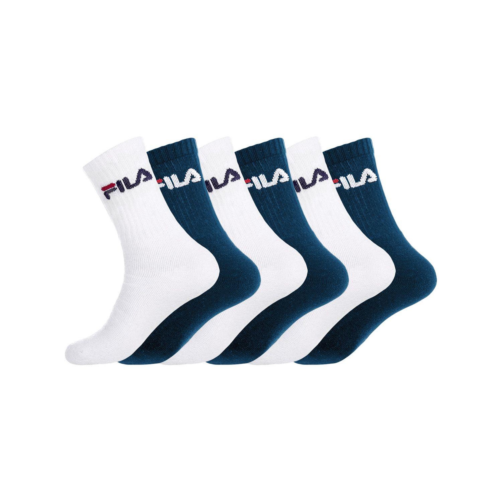 Voir la diapositive 1 : FILA Lot de 6 paires de chaussettes tennis homme