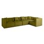 Voir la diapositive 4 : LISA DESIGN Nova - canapé modulable d'angle réversible - 6 places - avec pouf d'appoint - en velours
