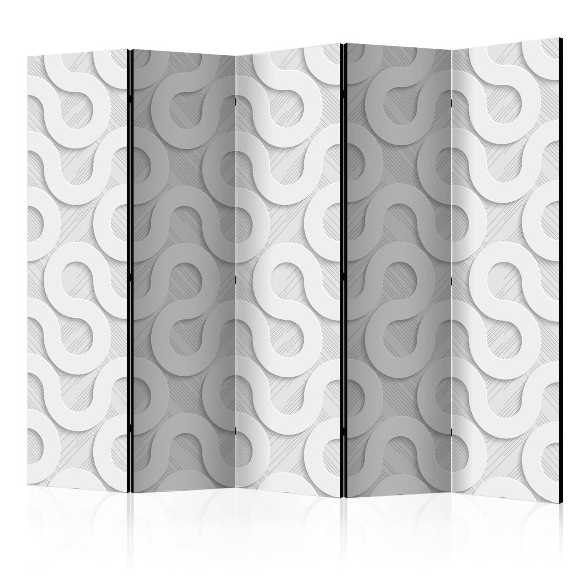Paris Prix Paravent 5 volets  grey spirals  172x225cm