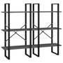 Voir la diapositive 3 : VIDAXL Etagere de rangement Gris 60x30x210 cm Bois d'ingenierie