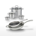 ELO Lot 2 Poêles 32/28cm & 4 Faitouts 12/14/20/26cm Elo Relief Evolution