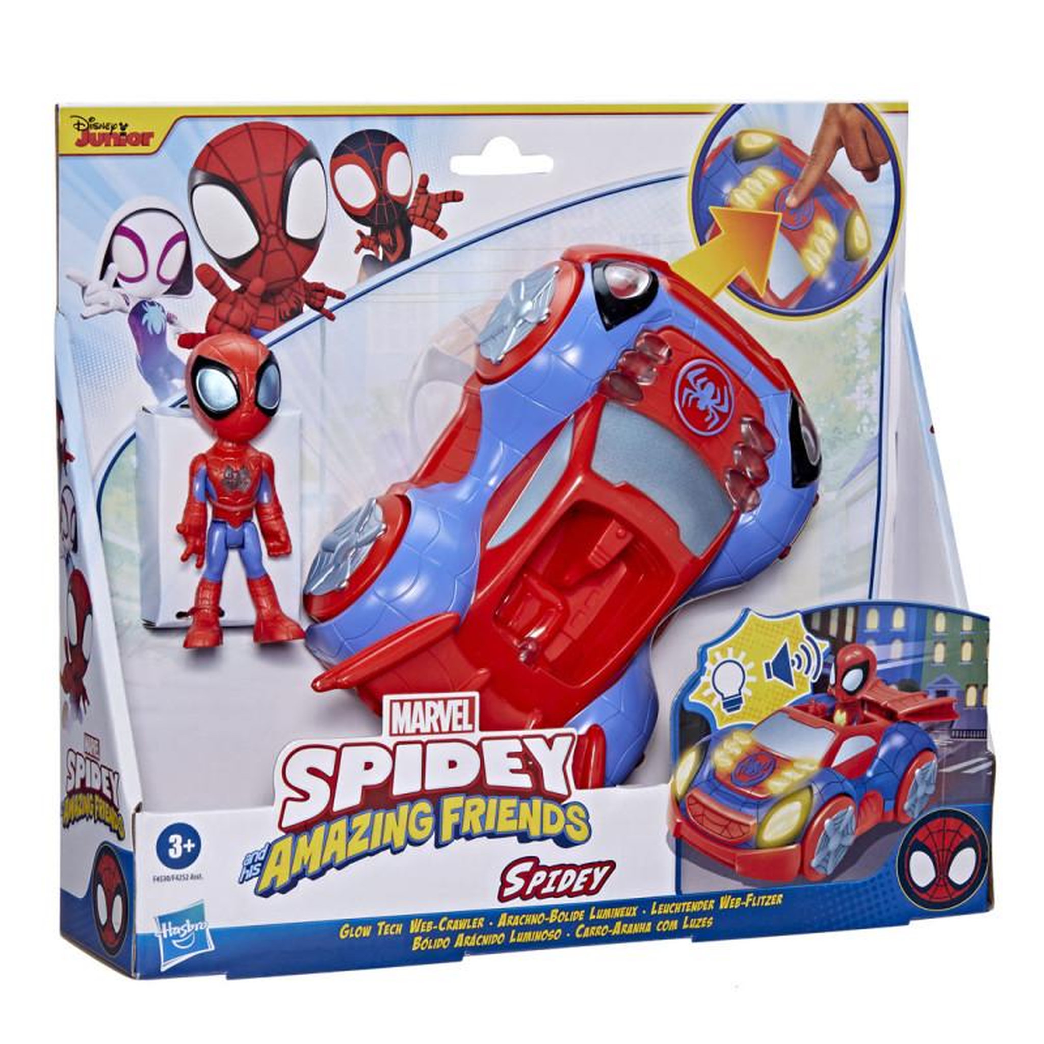 Voir la diapositive 2 : HASBRO Hasbro - Marvel Spidey and His Amazing Friends Glow Tech Web-Crawler F42525L00