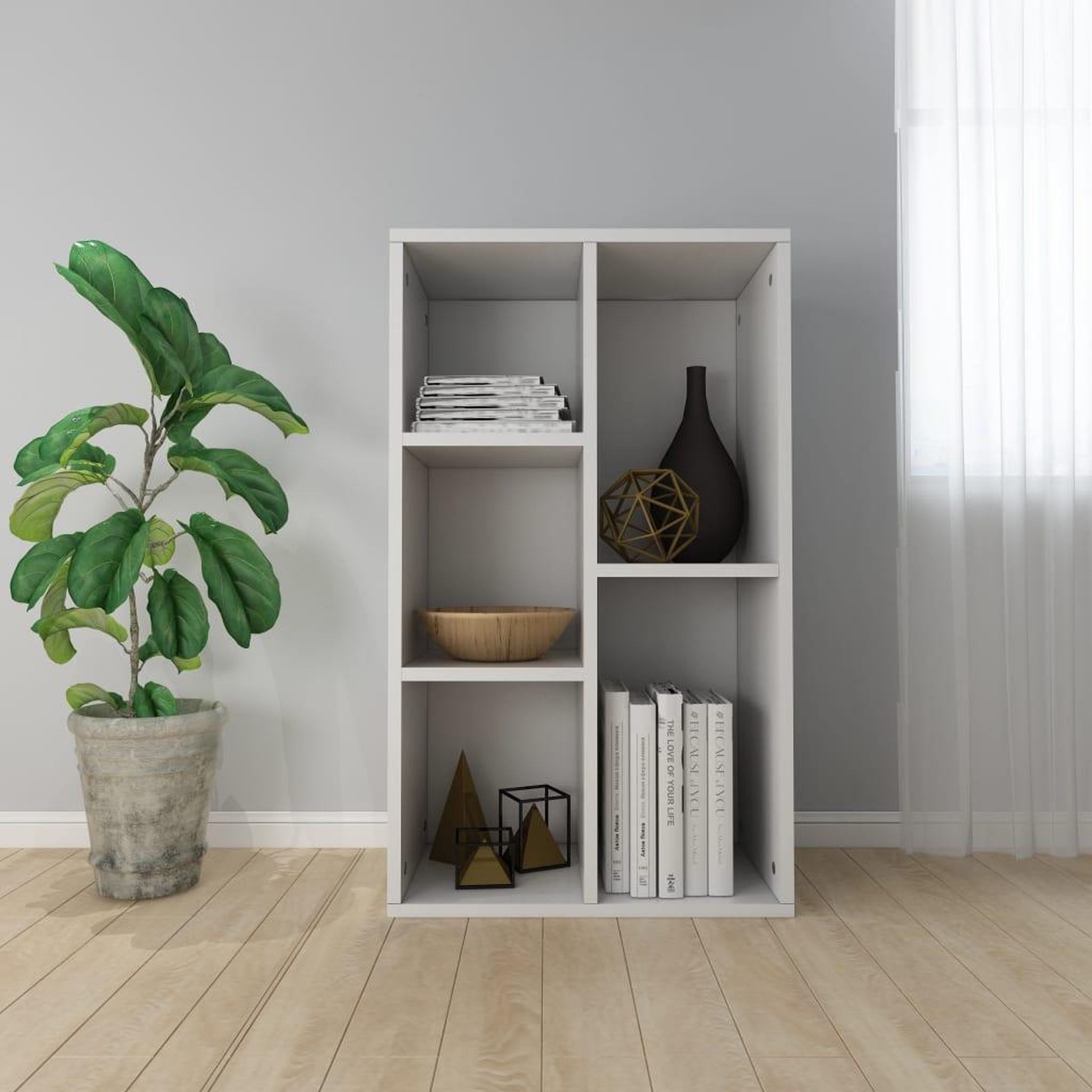 Voir la diapositive 1 : VIDAXL Bibliotheque/Buffet Blanc 50x25x80 cm Bois d'ingenierie
