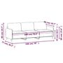 Voir la diapositive 6 : VIDAXL Canape a 3 places Rouge bordeaux 180 cm Velours