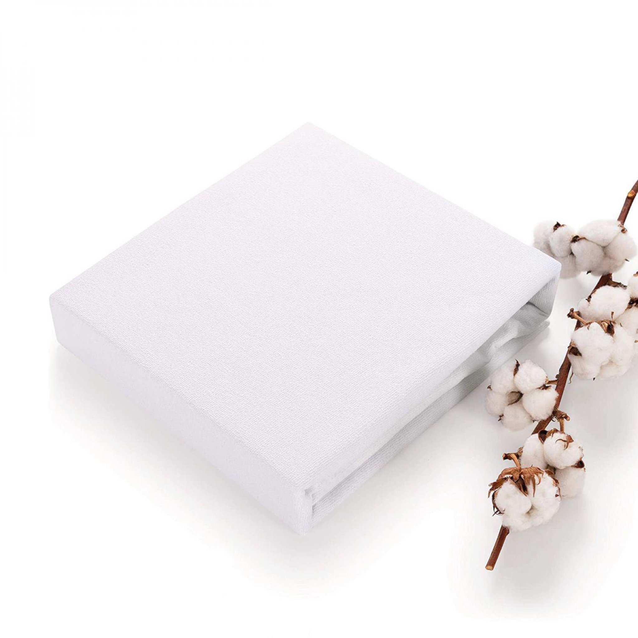 Voir la diapositive 5 : VIVEZEN Alèse, protège matelas imperméable et respirant - Coton et TPU - 140 x 200 cm - Blanc