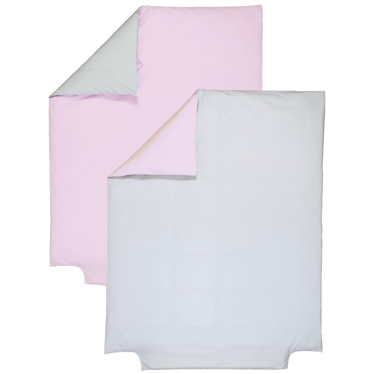 PTIT BASILE Housse de couette bicolore en coton bio 120x150 cm