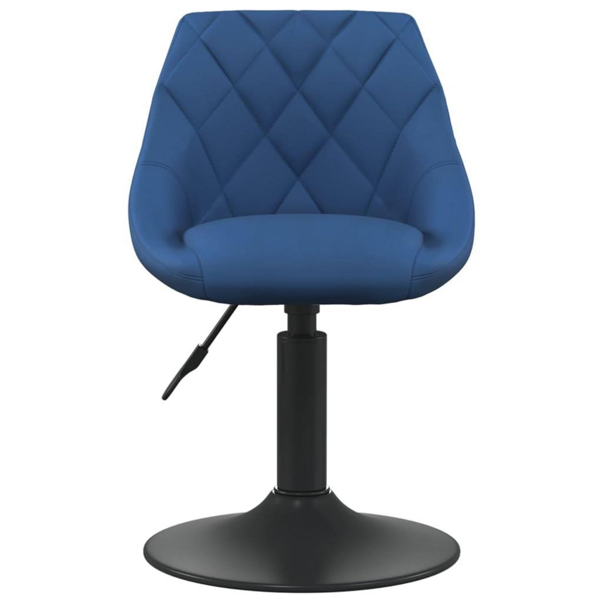 VIDAXL Chaises pivotantes a manger lot de 2 bleu velours