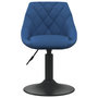 Voir la diapositive 4 : VIDAXL Chaises pivotantes a manger lot de 2 bleu velours