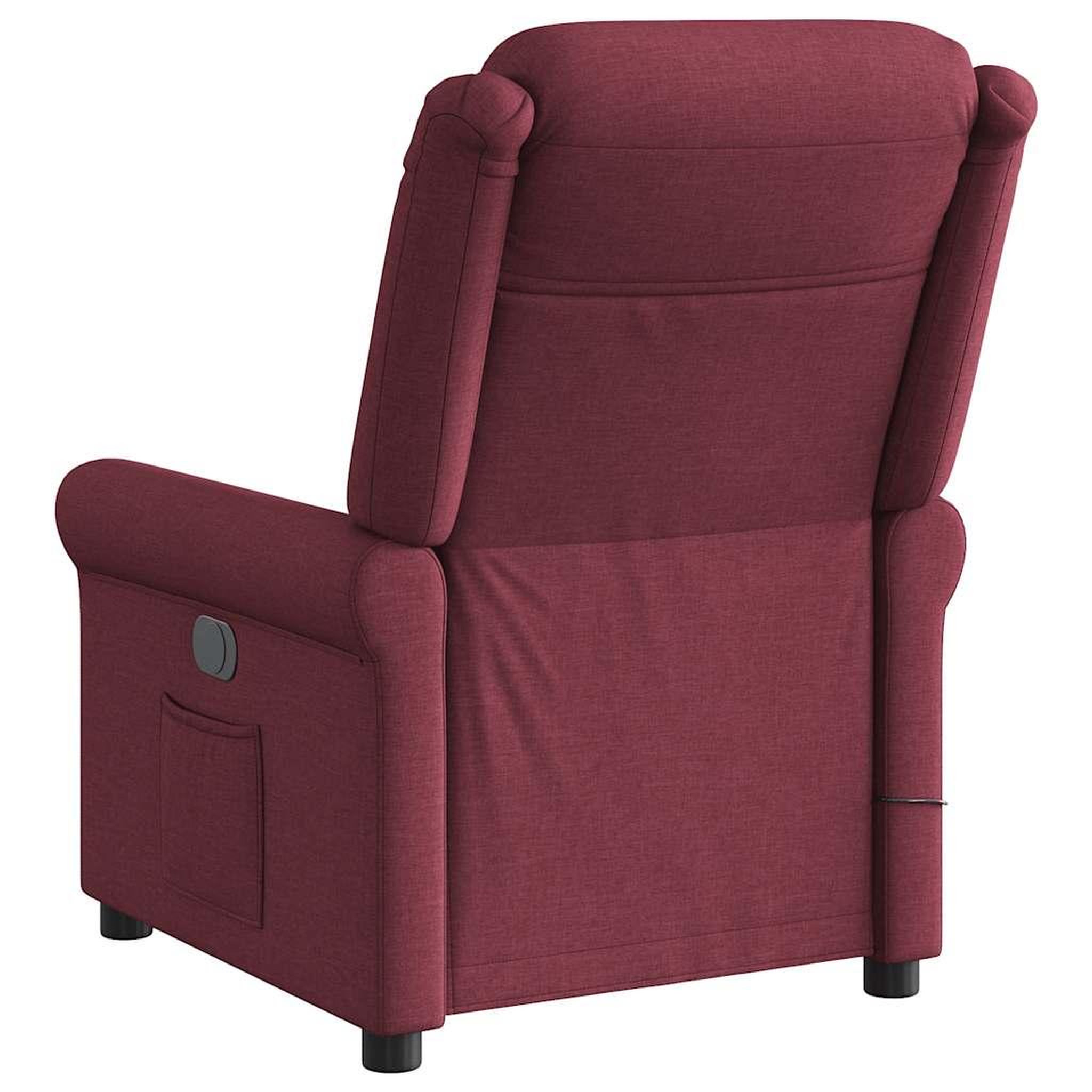 Voir la diapositive 5 : VIDAXL Fauteuil de massage inclinable Rouge bordeaux Tissu