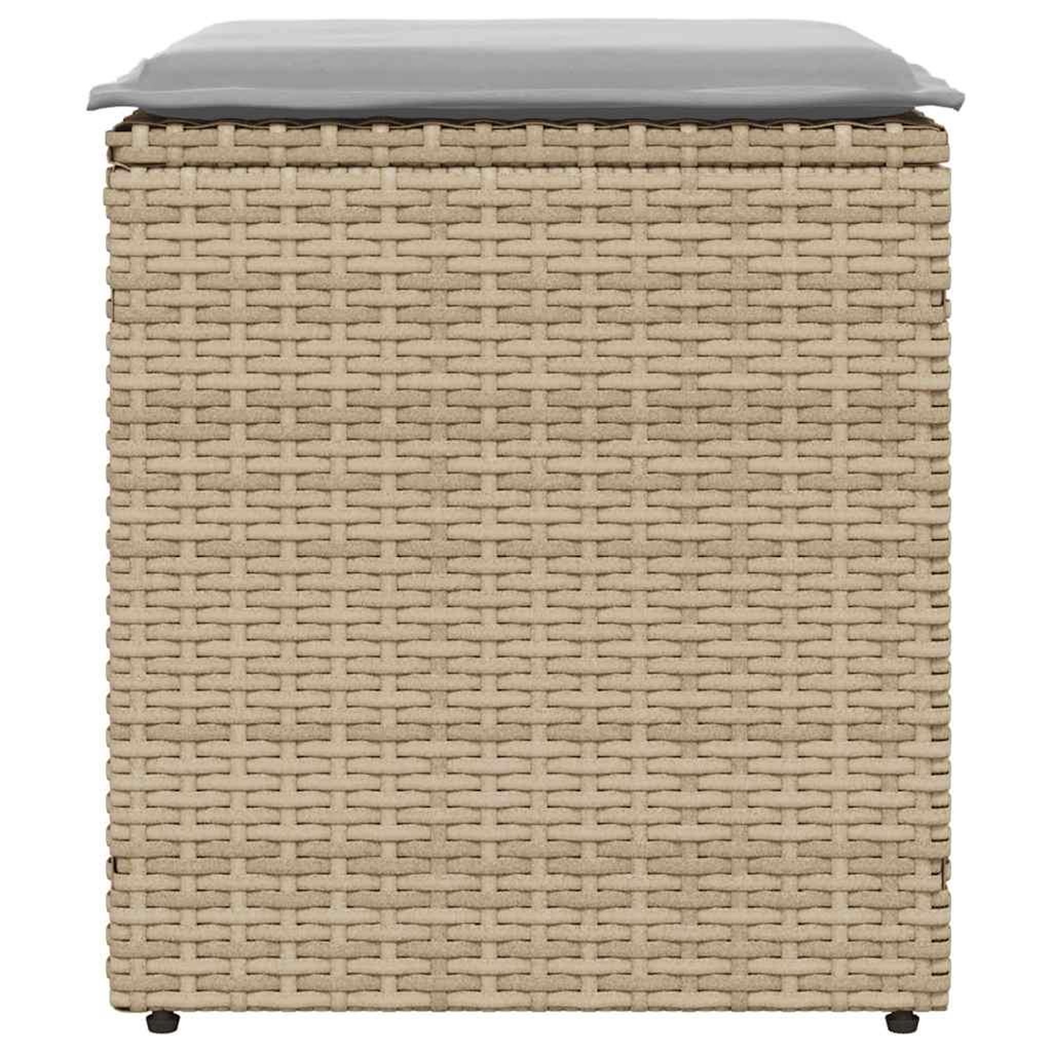 Voir la diapositive 4 : VIDAXL Tabourets de jardin avec coussins lot de 2 beige resine tressee