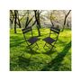 Voir la diapositive 2 : Habitat et Jardin Lot de 2 chaises de jardin pliable en plastique  Tenerife  - Gris anthracite