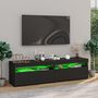 Voir la diapositive 4 : VIDAXL Meubles TV 2 pcs avec lumieres LED Noir 75x35x40 cm