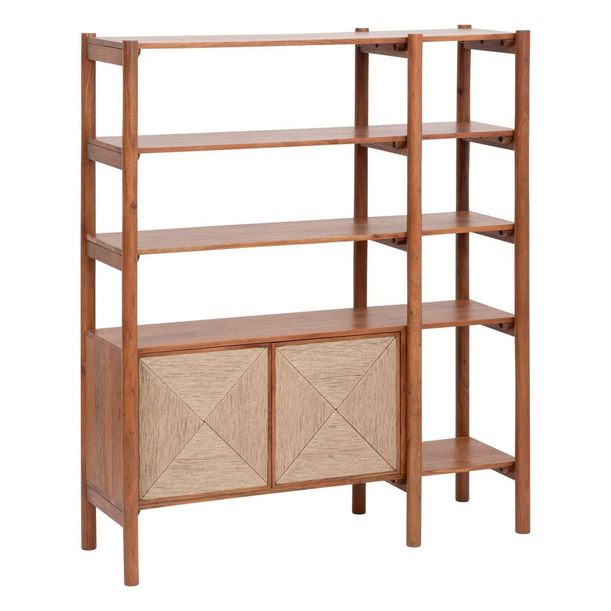 ATMOSPHERA Bibliothèque 2 portes en bois APALA - Marron