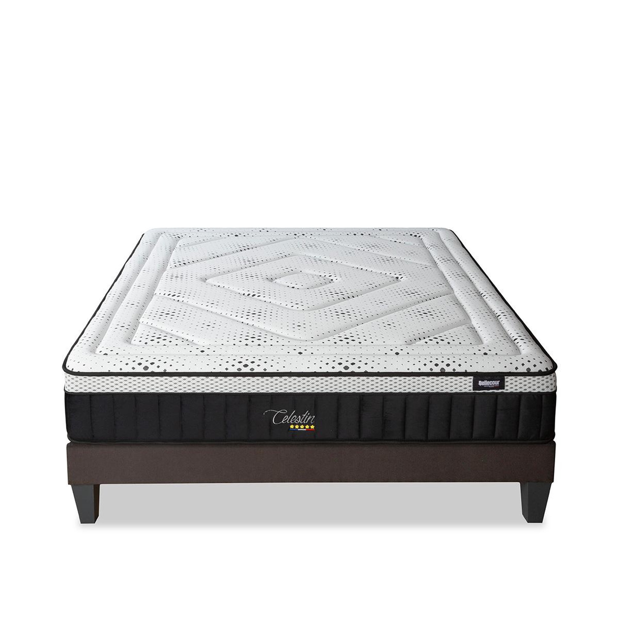 Voir la diapositive 1 : BELLECOUR Bellecour literie | ensemble celestin 2.0 | matelas mémoire de forme + sommier bois