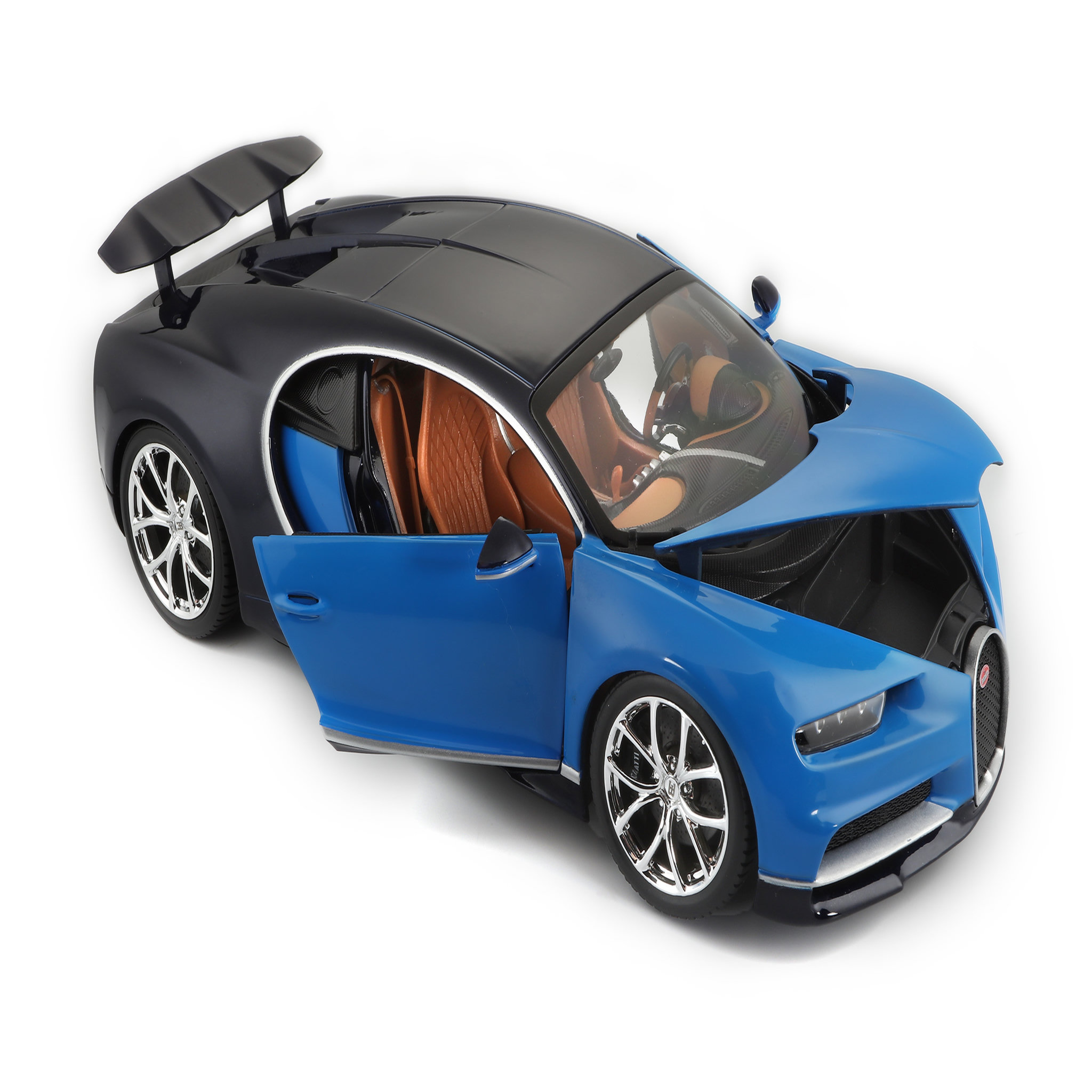 Voir la diapositive 2 : Bburago Bugatti chiron bleu 1/18e