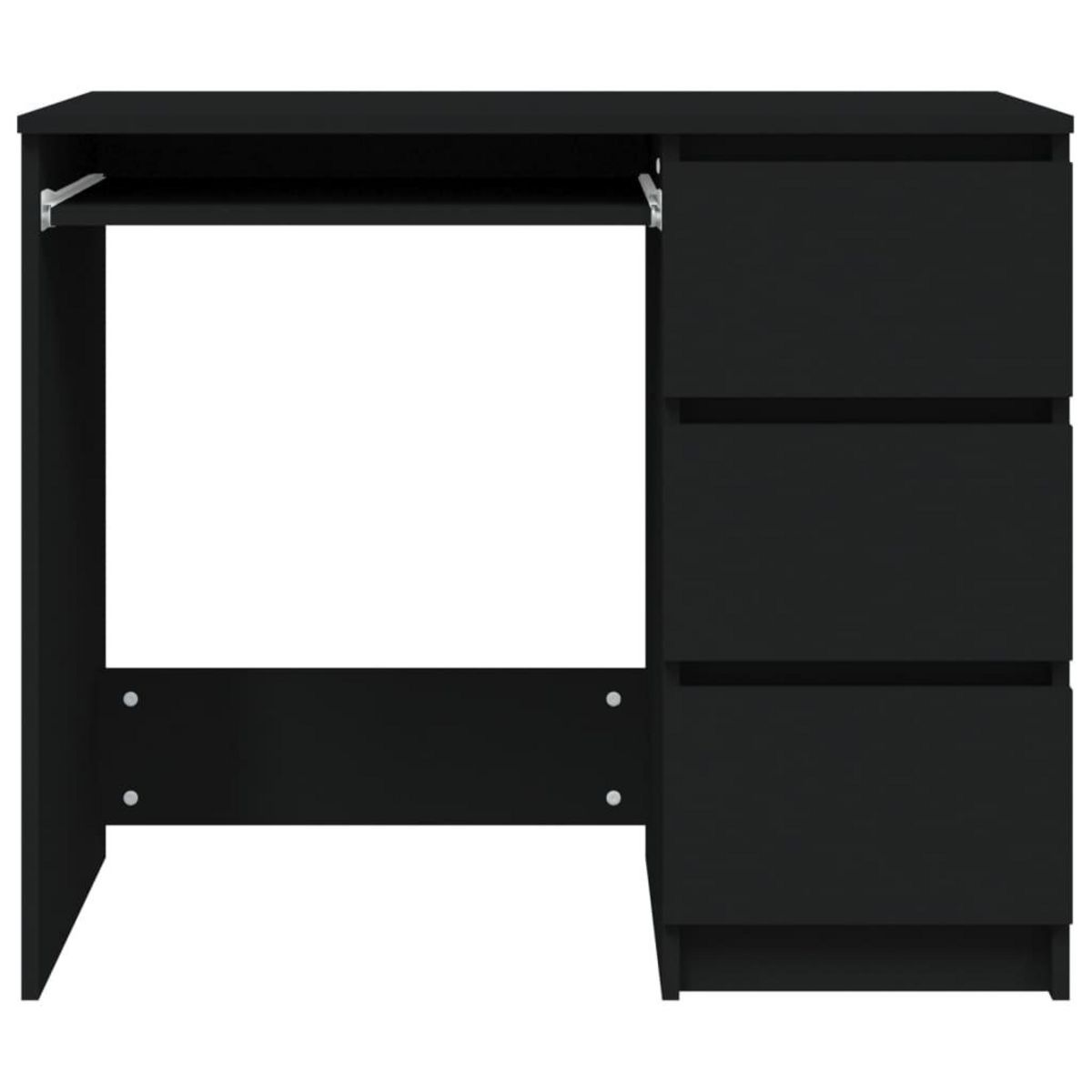 VIDAXL Bureau Noir 90x45x76 cm Bois d'ingenierie