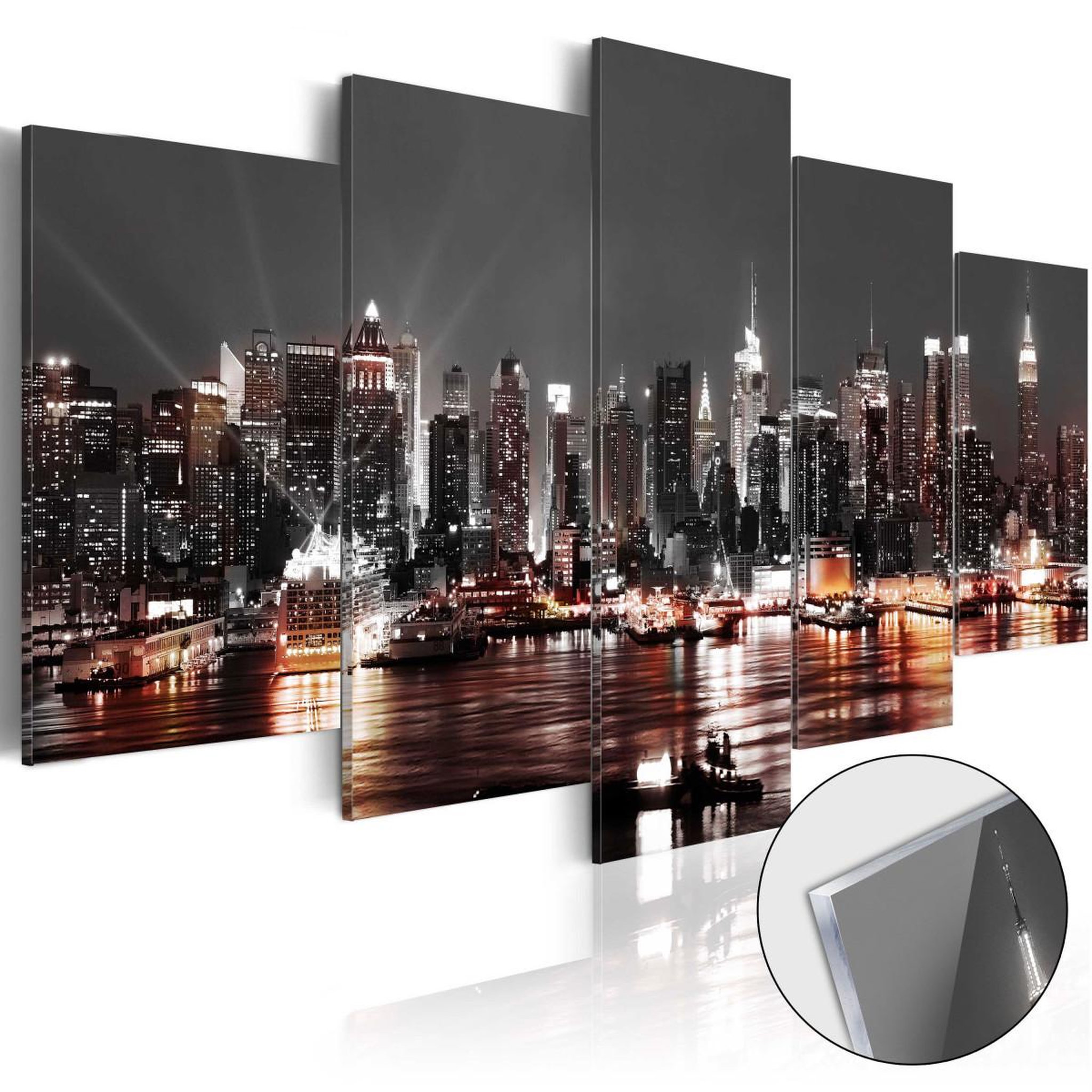 Voir la diapositive 1 : Paris Prix Tableau sur Verre Acrylique  Gray City