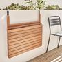 Voir la diapositive 3 : SWEEEK Table d'appoint en bois pour balcon. rectangulaire. rabattable. hauteur ajustable