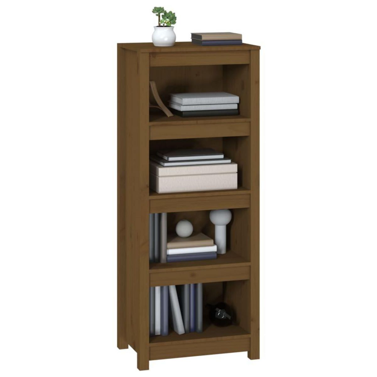 VIDAXL Bibliotheque Marron miel 50x35x125,5 cm Bois de pin massif