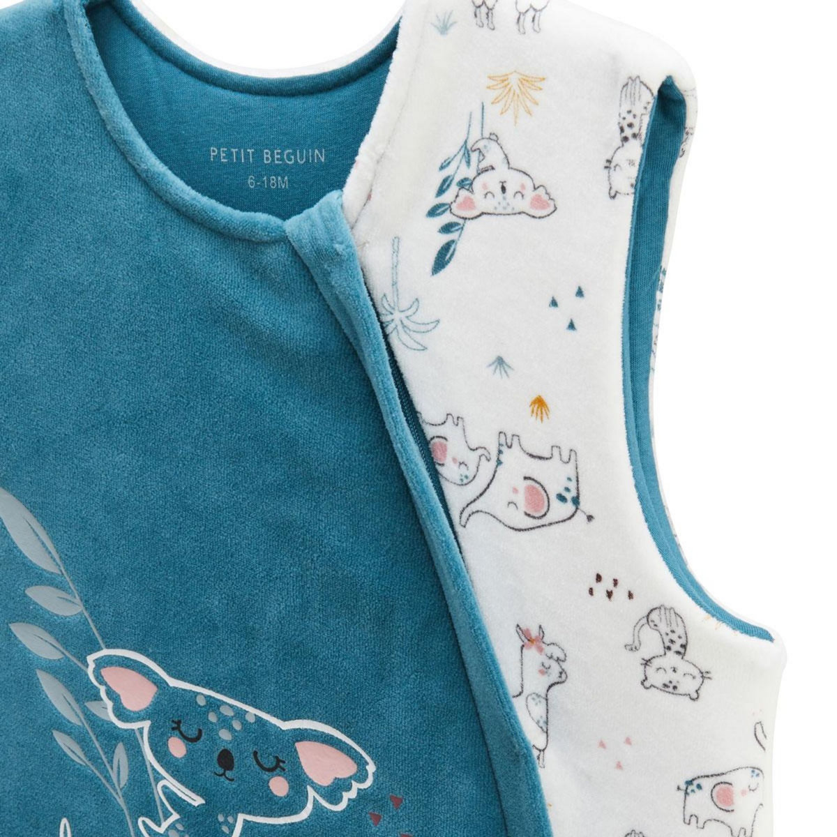 Petit Béguin Gigoteuse d'hiver en velours Lovely Safari