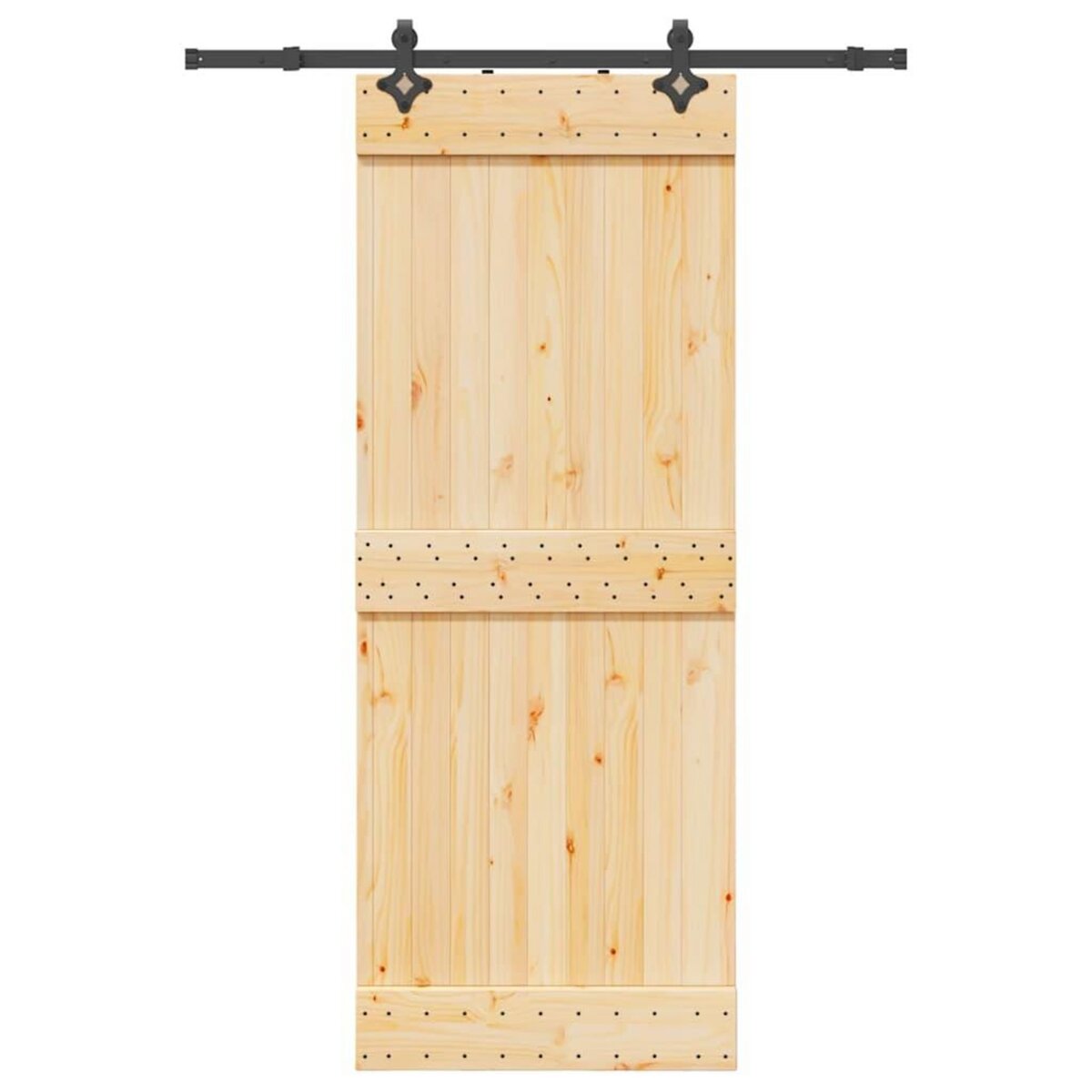 VIDAXL Porte coulissante et kit de quincaillerie 80x210 cm pin massif