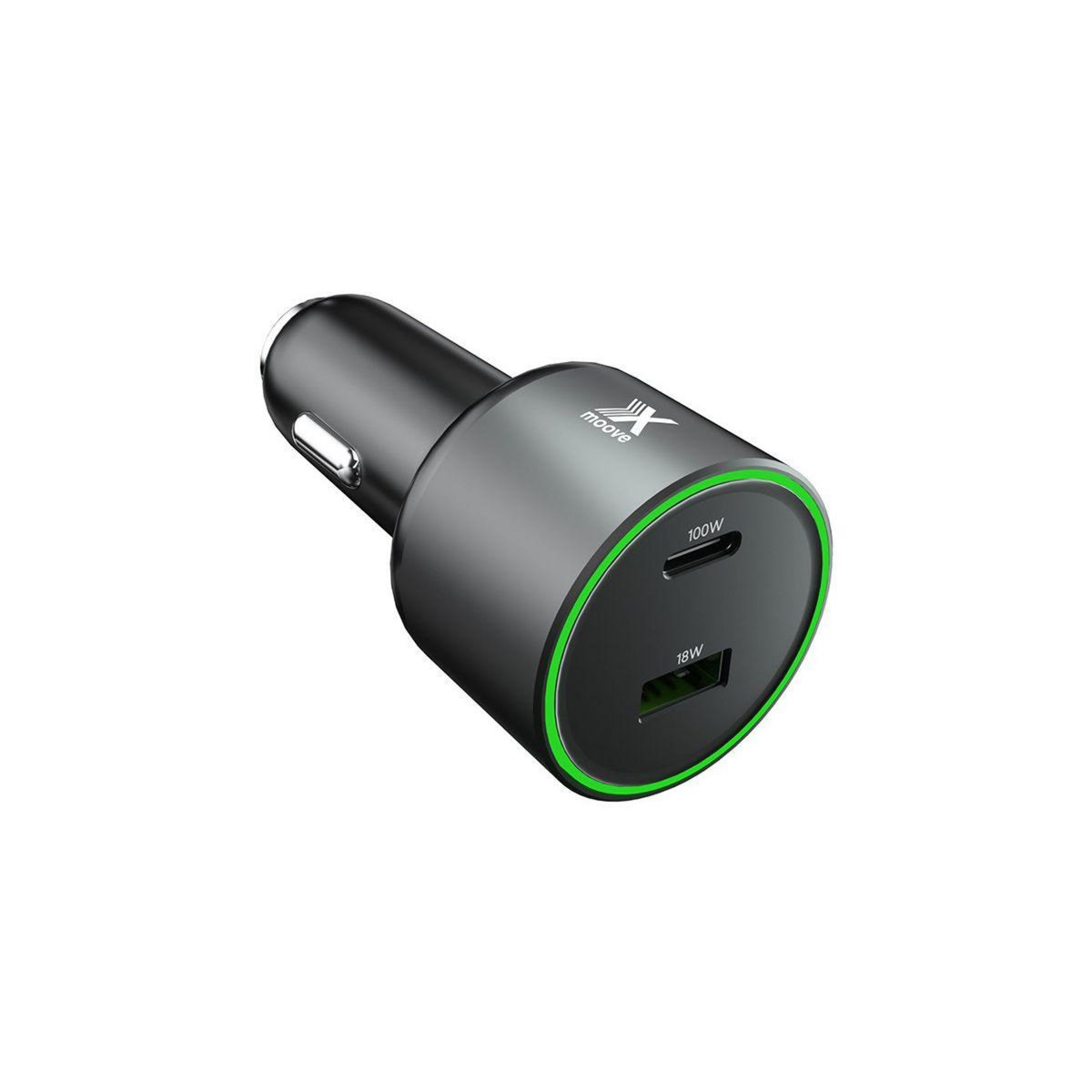 X-moove Chargeur allume-cigare 100W USB-A et USB-C