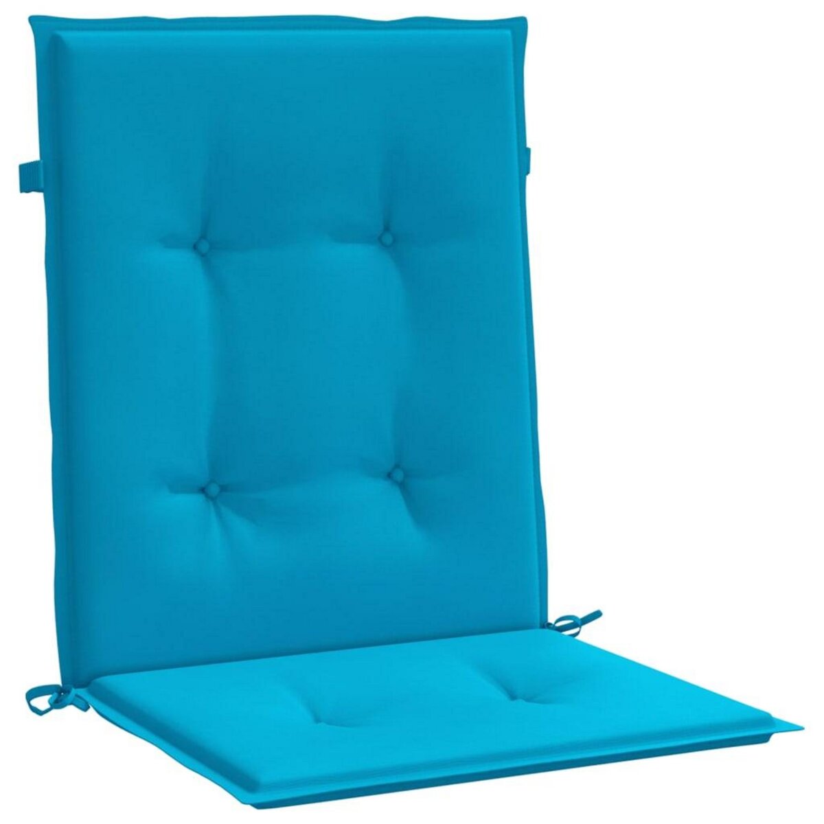 VIDAXL Coussins de chaise de jardin a dossier bas lot de 4 bleu
