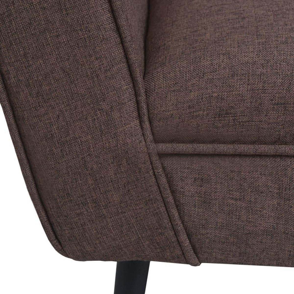 VIDAXL Fauteuil marron acier et tissu