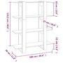 Voir la diapositive 6 : VIDAXL Bibliotheque/Separateur de piece Blanc brillant 100x30x123,5 cm
