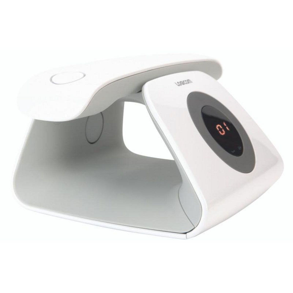 Logicom Téléphone sans fil Logicom Telephone fixe design retro repondeur Blanc