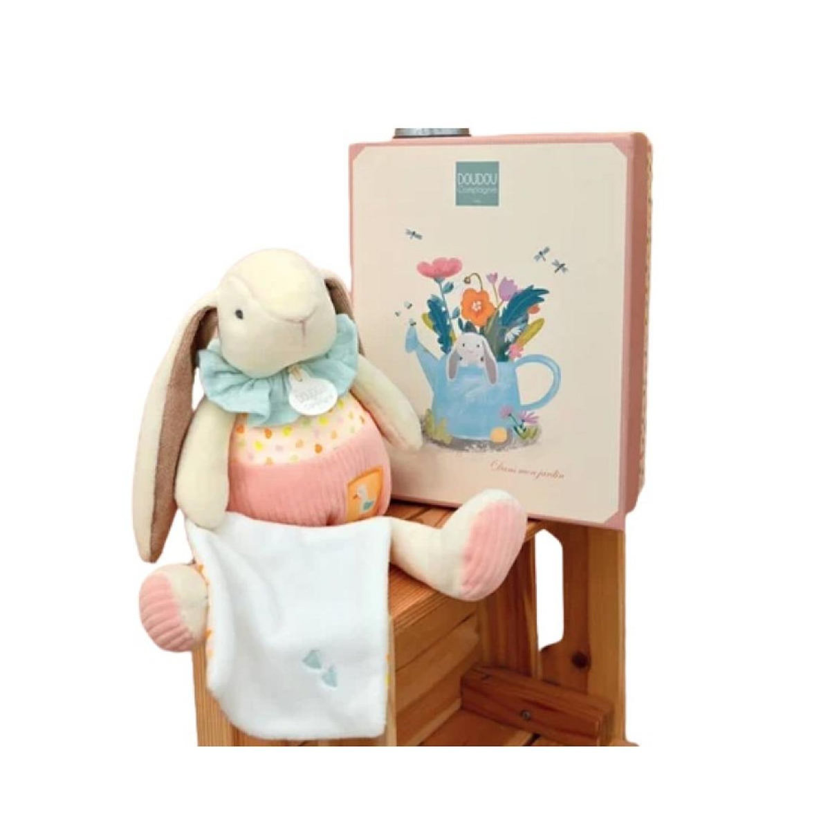 DOUDOU ET COMPAGNIE LAPIN CIBOULETTE - Pantin avec doudou