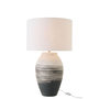 Voir la diapositive 2 : Paris Prix Lampe à Poser en Céramique  Rolph  73cm Noir & Beige