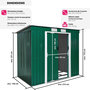 Voir la diapositive 6 : tectake Abri de jardin métal 2,7 m² toiture monopente En acier