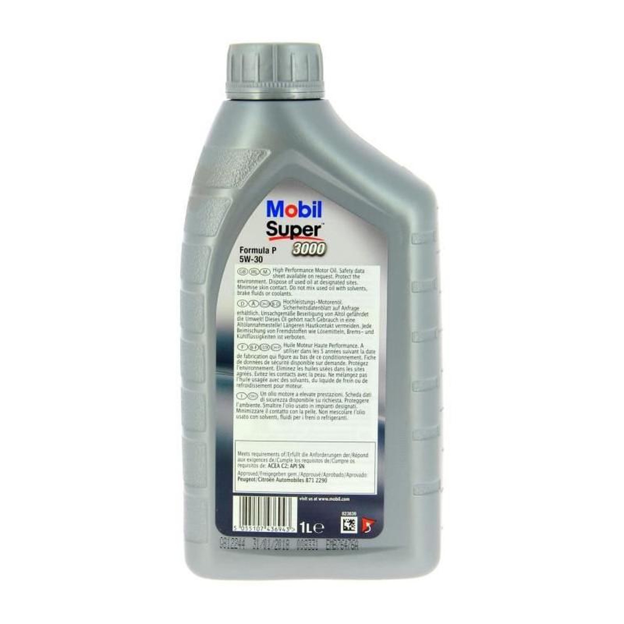 Voir la diapositive 2 : MOBIL MOBIL Huile moteur synthétique S3000 - 5W30 Formula-P - 1 L